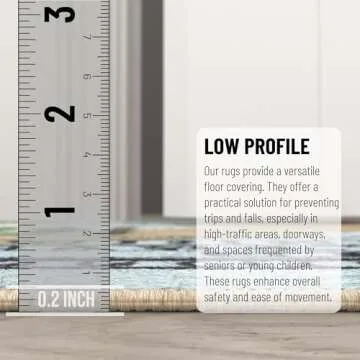 Durable Non-Slip $100 Bill Design Modern Runner Rug