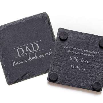 Stylish 12 Pack Black Slate Coasters for Home Decor