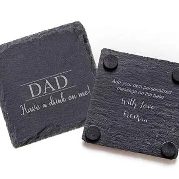 Stylish 12 Pack Black Slate Coasters for Home Decor