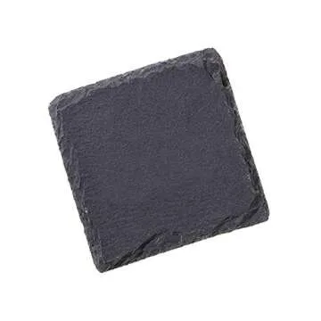 Stylish 12 Pack Black Slate Coasters for Home Decor
