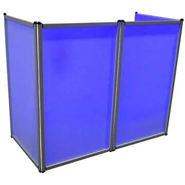 Harmony Audio Aluminum Portable DJ Facade Booth Scrim & 54" Workstation Table