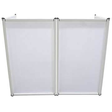 Harmony Audio Aluminum Portable DJ Facade Booth Scrim & 54" Workstation Table