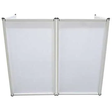 Harmony Audio Aluminum Portable DJ Facade Booth Scrim & 54" Workstation Table