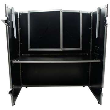 Harmony Audio Aluminum Portable DJ Facade Booth Scrim & 54" Workstation Table