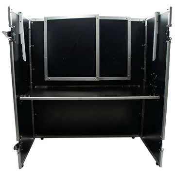 Harmony Audio Aluminum Portable DJ Facade Booth Scrim & 54" Workstation Table