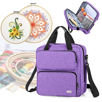 LoDrid Embroidery Storage Bag for Crafting Supplies