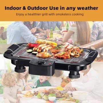 YANDEA 2-in-1 Smokeless Electric Grill for Indoor BBQ