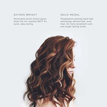 Kristin Ess Titanium Mini Flat Iron Curling Straightener for Short Hair Defining + Detailing - Travel Case, Fast Heat, Dual Voltage, Auto Shut-Off - 3/4 Inch Plates