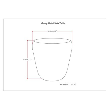 SIMPLIHOME Garvy Rustic Bronze Side Table for Any Space