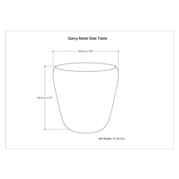 SIMPLIHOME Garvy Rustic Bronze Side Table for Any Space