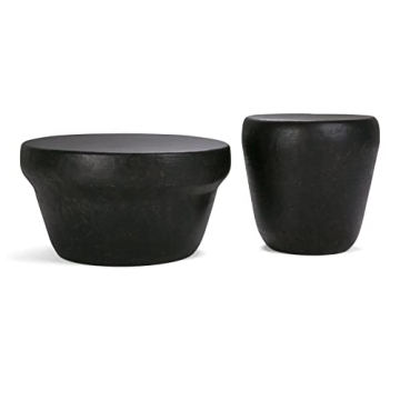 SIMPLIHOME Garvy Rustic Bronze Side Table for Any Space