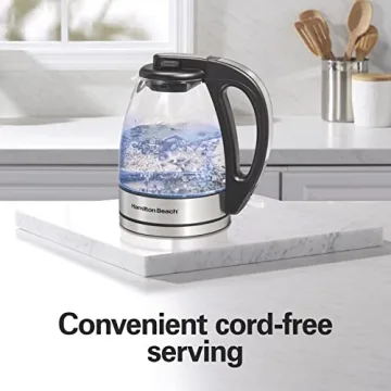 Hamilton Beach Glass Electric Kettle - Fast Boil, 1 Liter