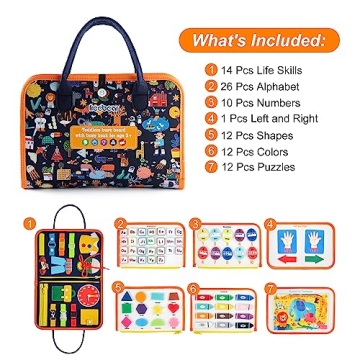 Freebear Busy Board | Educational Travel Toy for Toddlers