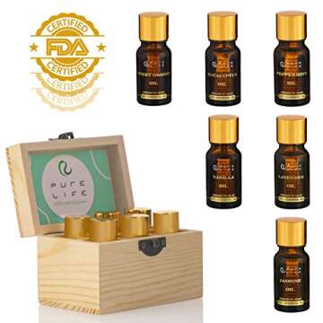 Pure Life Essential Oil Set - Organic Aromatherapy Collection