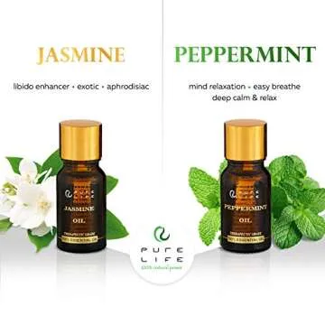 Pure Life Essential Oil Set - Organic Aromatherapy Collection