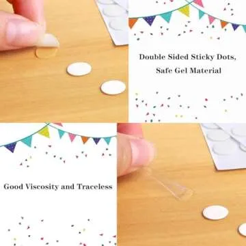 JANYUN Double Sided Sticky Dots Stickers Removable Round Putty Clear Sticky Tack No Trace Sticky Putty Waterproof Small Stickers for Festival Decoration (10mm, Clear, 280)