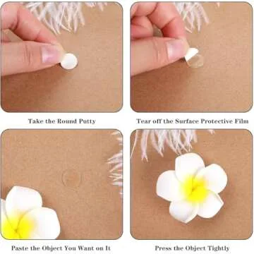 JANYUN Double Sided Sticky Dots Stickers Removable Round Putty Clear Sticky Tack No Trace Sticky Putty Waterproof Small Stickers for Festival Decoration (10mm, Clear, 280)