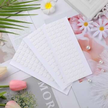 JANYUN Double Sided Sticky Dots Stickers Removable Round Putty Clear Sticky Tack No Trace Sticky Putty Waterproof Small Stickers for Festival Decoration (10mm, Clear, 280)
