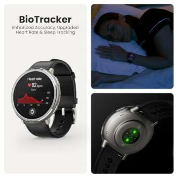 Amazfit Active 2 Smart Watch 44mm, GPS Maps with Direction, Fitness Tracker, 10 Day Battery, Sleep Monitor, 160+ Sport Modes, Water Resistant, for Android & Apple iPhone, Black Silicone