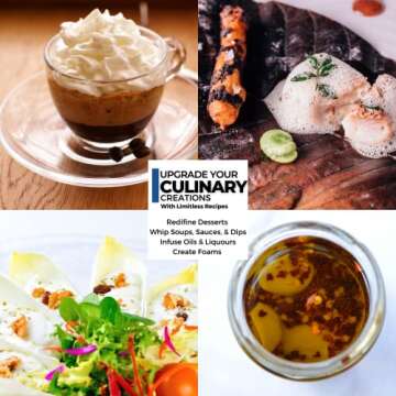 ICO Professional Aluminum Whipped Cream Dispenser for Homemade Whipping Cream, Whipped Cream Maker for Desserts, Dips, Sauces, and Infused Liquors, Black, 1-Pint