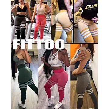 FITTOO High Waist Scrunch Butt Lift Leggings for Women