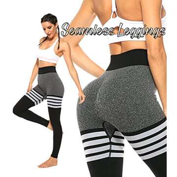 FITTOO High Waist Scrunch Butt Lift Leggings for Women