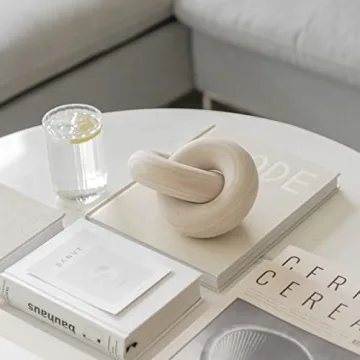 Peakoly Wood Knot Decor Natural - Coffee Table Decor, Small Shelf Decor Accents, Bookshelf Decor, Mantle Decor, Entry Table Decor, Decorative Objects for Modern Home Living Room, Desk Decor for Office