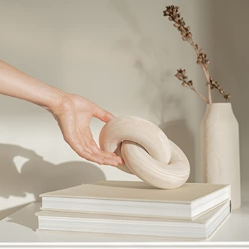 Peakoly Wood Knot Decor Natural - Coffee Table Decor, Small Shelf Decor Accents, Bookshelf Decor, Mantle Decor, Entry Table Decor, Decorative Objects for Modern Home Living Room, Desk Decor for Office