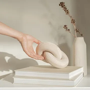 Peakoly Wood Knot Decor Natural - Coffee Table Decor, Small Shelf Decor Accents, Bookshelf Decor, Mantle Decor, Entry Table Decor, Decorative Objects for Modern Home Living Room, Desk Decor for Office