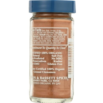 Morton & Bassett Organic Ground Cinnamon - All Natural & Kosher