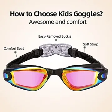 Aegend Kids Swim Goggles for Ages 3-14 - 2 Pack