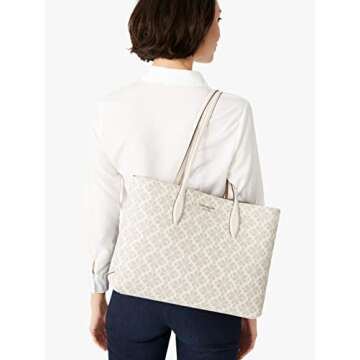 Kate Spade New York All Day Spade Flower Coated Canvas Large Tote Parchment Multi One Size