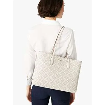 Kate Spade New York All Day Spade Flower Coated Canvas Large Tote Parchment Multi One Size