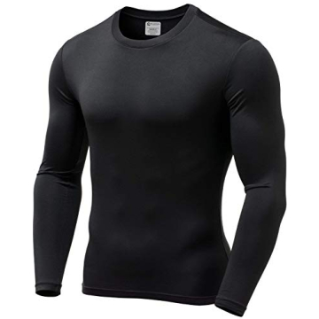 9M Mens Ultra Soft Thermal Shirt - Compression Baselayer Crew Neck Top - Fleece Lined Long Sleeve Un...