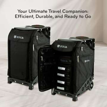 ZUCA Pro Makeup Artist Case - Professional Makeup Case with 5 Vinyl Utility Pouches, Travel Cover, 4...