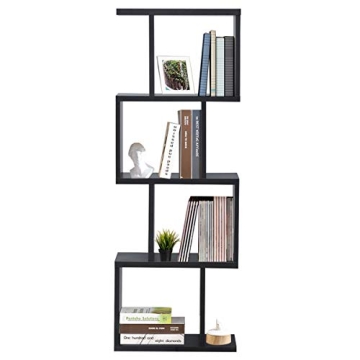 Giantex S Shaped 4 Tier Bookshelf for Elegant Storage