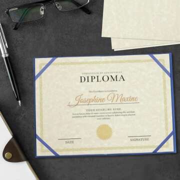 XXINMOH 100 Sheets Certificate Paper, Resume Paper, Stationary Paper, Printer-Friendly Parchment Pap...