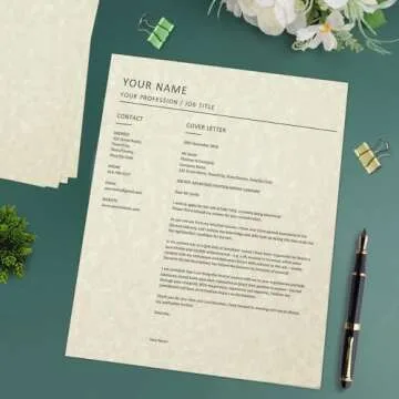 XXINMOH 100 Sheets Certificate Paper, Resume Paper, Stationary Paper, Printer-Friendly Parchment Paper for Certificates, Resumes, Diplomas (100 GSM Ivory 8.5 x 11 In) - Parchment Paper (Beige)