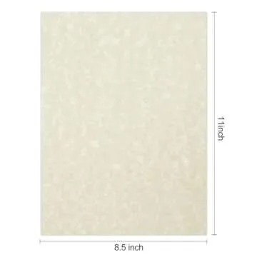 XXINMOH 100 Sheets Certificate Paper, Resume Paper, Stationary Paper, Printer-Friendly Parchment Paper for Certificates, Resumes, Diplomas (100 GSM Ivory 8.5 x 11 In) - Parchment Paper (Beige)
