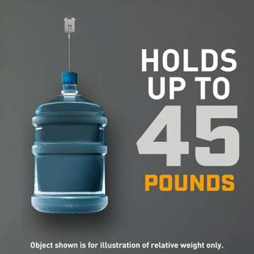 3M CLAW(TM) 45 lb. Drywall Picture Hanger With Spot Markers, Heavyweight Hanging Solution for Room D...