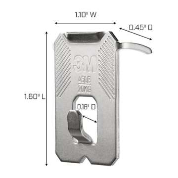 3M CLAW(TM) 45 lb. Drywall Picture Hanger With Spot Markers, Heavyweight Hanging Solution for Room Decor and Office Decor, Including Mirrors or Large Art – 4 Count (Pack of 1)