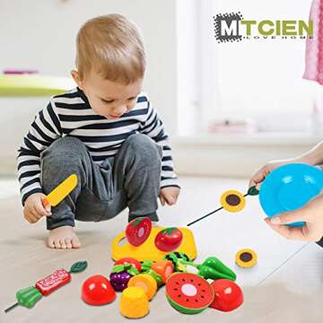 MITCIEN Kids Camping Play Tent with Toy Campfire/Marshmallow/Fruits Toys Play Tent Set for Boys Girls Indoor Outdoor Pretend-Play Game