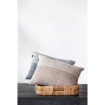 Stylish Creative Co-Op Cotton Lumbar Pillow - Brown