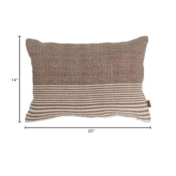 Stylish Creative Co-Op Cotton Lumbar Pillow - Brown