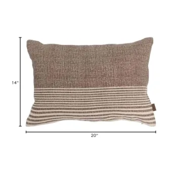Stylish Creative Co-Op Cotton Lumbar Pillow - Brown