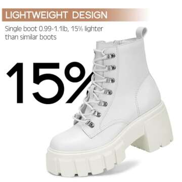 Stylish and Lightweight FITORY Women’s Combat Boots