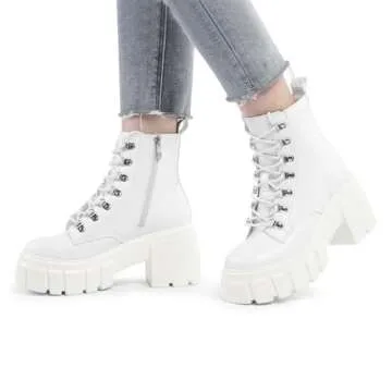 Stylish and Lightweight FITORY Women’s Combat Boots