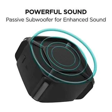 iHome Waterproof Bluetooth Speaker with Color Changing Lights, iP67 Certified Portable Speaker Ideal for The Pool, Beach, Hiking, Kayaking (IBT371BGC)