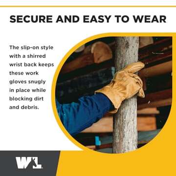 Wells Lamont Leather Work Gloves for Men, Reinforced Cowhide with Palm Patch, Saddletan, XX-Large (1129XX)