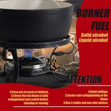 Artestia Cast Iron Cheese Fondue Pot Set for Gatherings